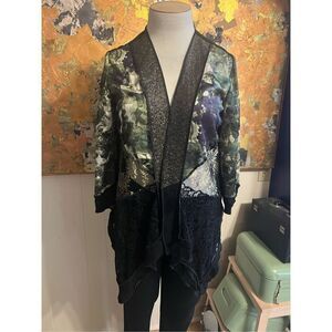 Gorgeous, black and green studio VK violet K Spencer, Alexis mixed media, lace j